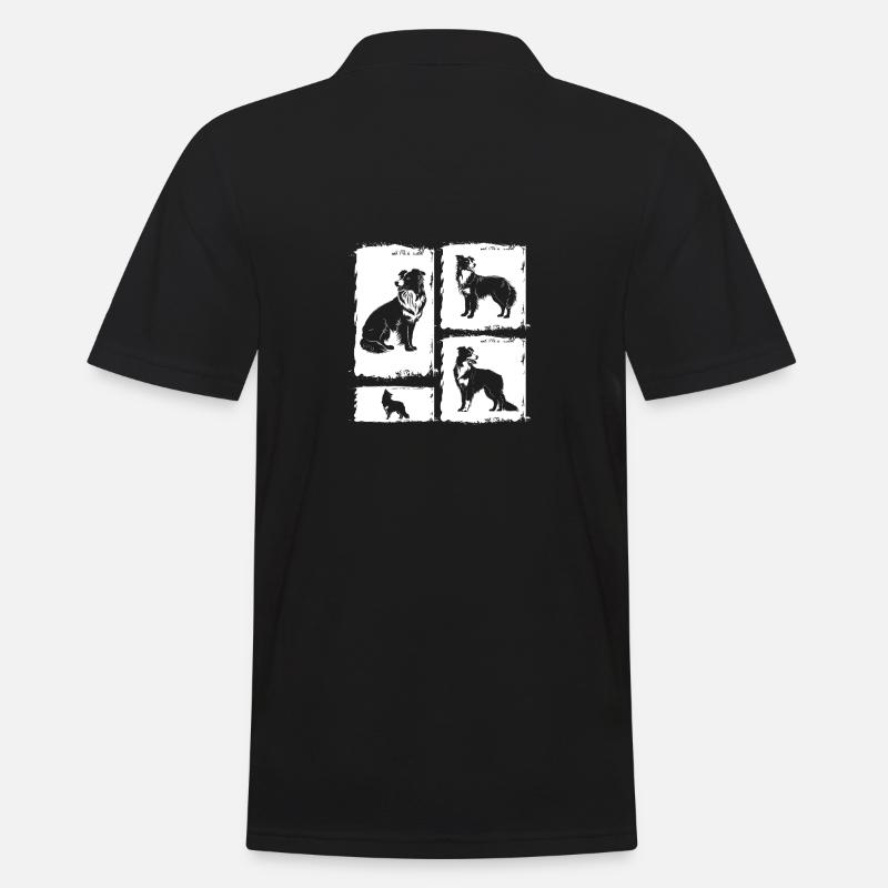 Border Collie - Männer Poloshirt - Schwarz