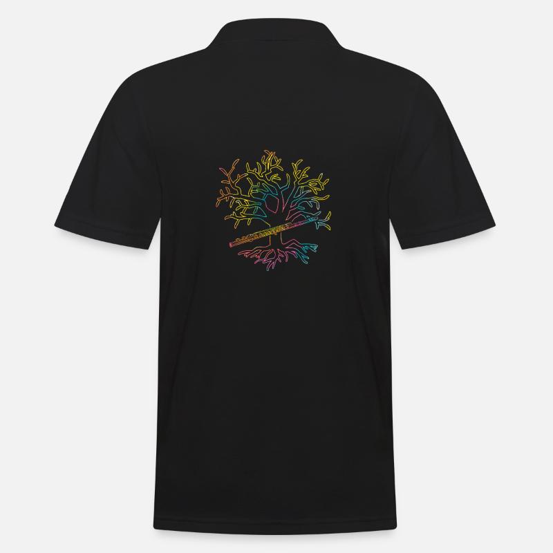 Flötist Querflöte - Männer Poloshirt - Schwarz