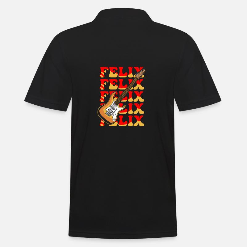 Felix - Männer Poloshirt - Schwarz
