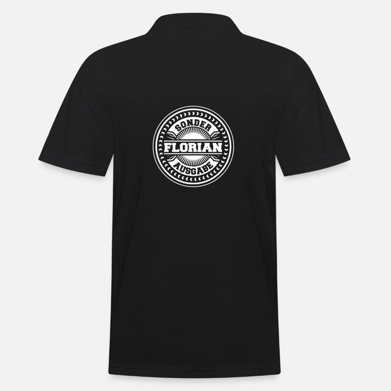 Florian - Männer Poloshirt - Schwarz