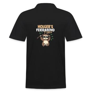 Sloth Holger - Men's Polo Shirt - black - Back - Kai (181cm)