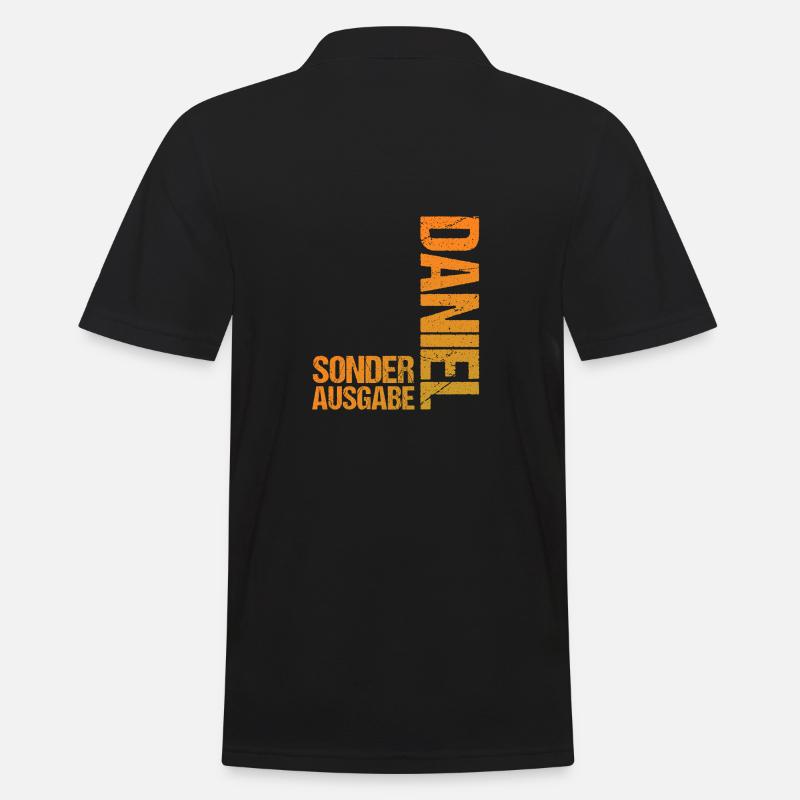 Daniel - Männer Poloshirt - Schwarz