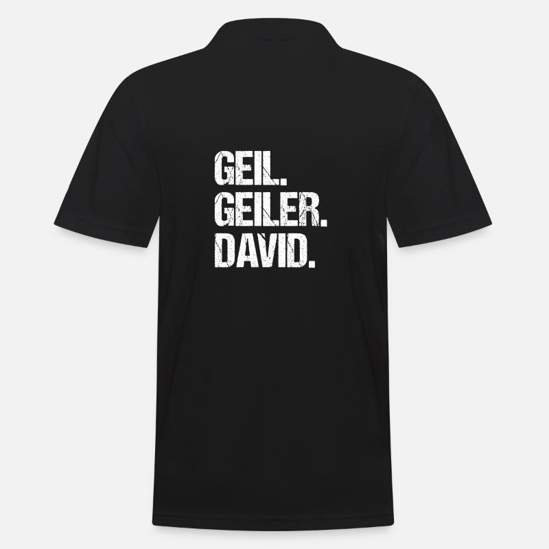 David - Männer Poloshirt - Schwarz