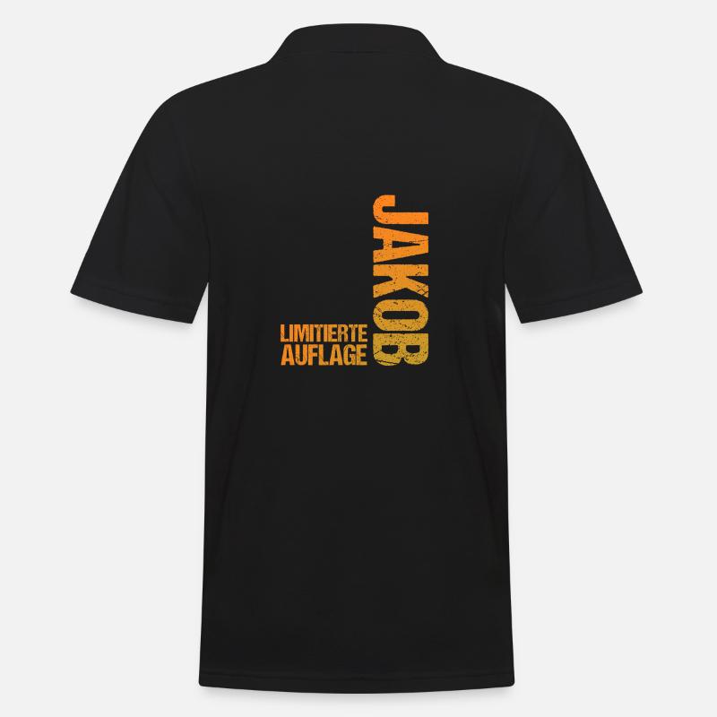 Jakob - Männer Poloshirt - Schwarz
