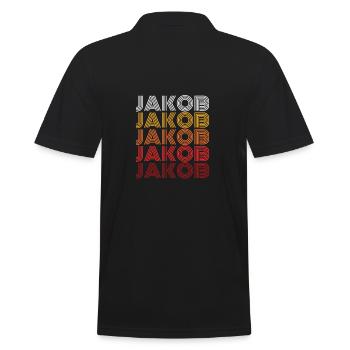 Jacob - Men's Polo Shirt - black - Back - Kai (181cm)