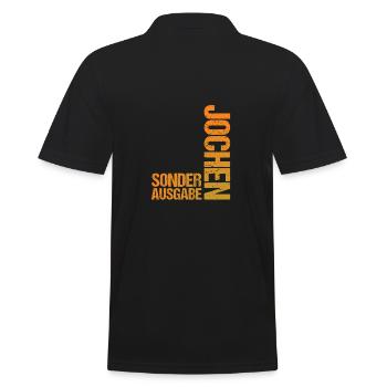 Jochen - Männer Poloshirt - Schwarz - Hinten - Kai (181cm)