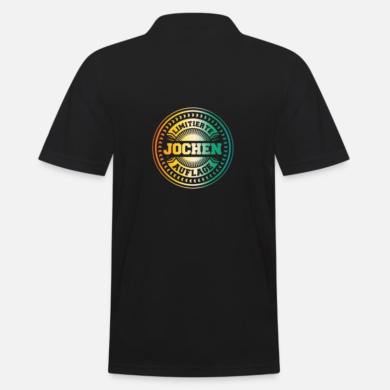 Jochen - Männer Poloshirt - Schwarz