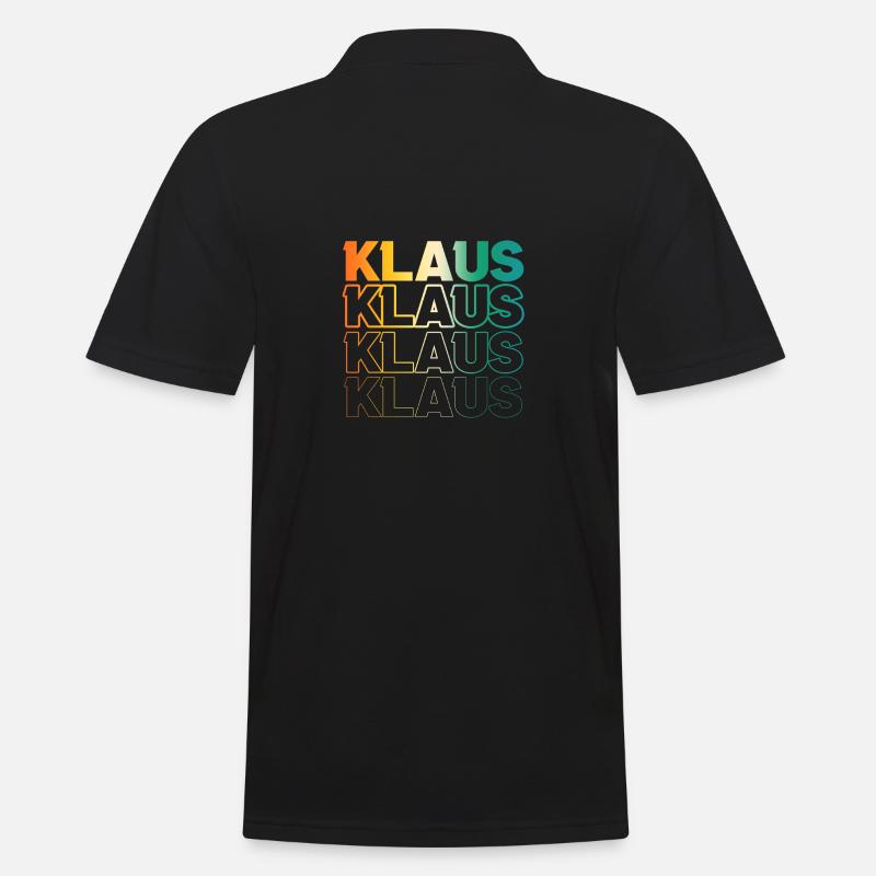 Klaus - Männer Poloshirt - Schwarz