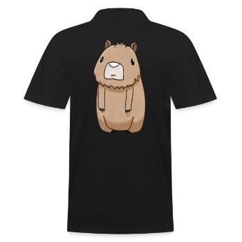 capybara - Männer Poloshirt - Schwarz - Hinten - Kai (181cm)