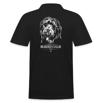 Bearded Collie Papa Chien Chien Wilsigns - Polo Homme - noir - Dos - Kai (181cm)