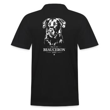 Beauceron Dad Dog Berger de Beauce Dogs Wilsigns - Men's Polo Shirt - black - Back - Kai (181cm)
