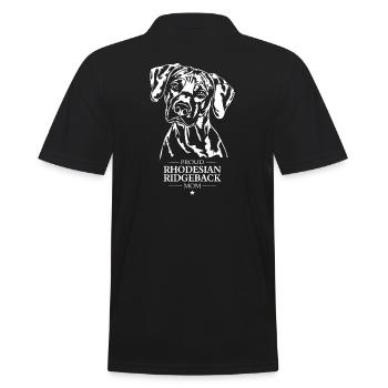 Rhodesian Ridgeback Mom Dog Dog Wilsigns - Men's Polo Shirt - black - Back - Kai (181cm)