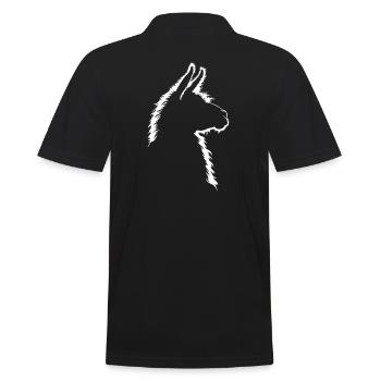 Lama Silhouette Portrait Animaux Animal Lamas Wilsigns - Polo Homme - noir - Dos - Kai (181cm)