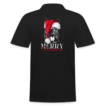 Santa MALINOIS Joyeux Noël Chiens Wilsigns - Polo Homme - noir - Dos - Kai (181cm)