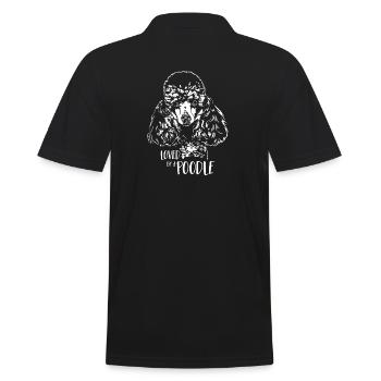Aimé par un chien caniche disant chiens Wilsigns - Polo Homme - noir - Dos - Kai (181cm)