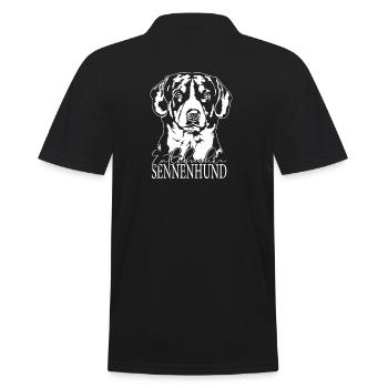 Entlebucher Sennenhund Portrait Hunde Wilsigns - Männer Poloshirt - Schwarz - Hinten - Kai (181cm)