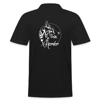 X- HERDER Dogs Portrait Chien Sport IGP - Polo Homme - noir - Dos - Kai (181cm)
