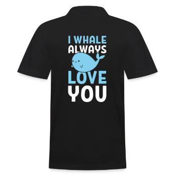 Je t’aime toujours biologiste de l’eau - Polo Homme - noir - Dos - Kai (181cm)