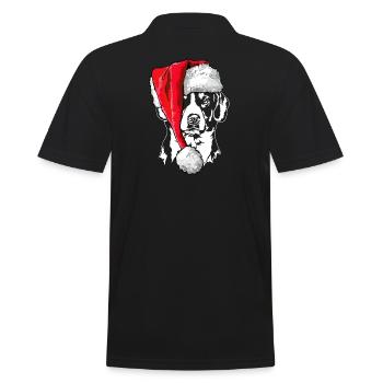 Santa Entlebucher Chien de montagne Signes de Noël - Polo Homme - noir - Dos - Kai (181cm)