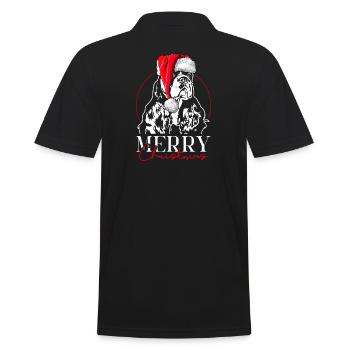 Père Noël American Cocker Spaniel Joyeux Noël Chien - Polo Homme - noir - Dos - Kai (181cm)