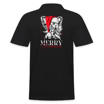 Père Noël chinois chien à crête joyeux Noël chiens - Polo Homme - noir - Dos - Kai (181cm)
