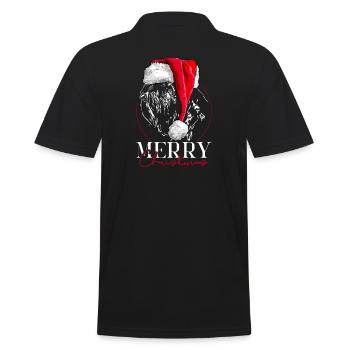 Père Noël GÉANT SCHNAUZER Joyeux Noël Wilsigns - Polo Homme - noir - Dos - Kai (181cm)