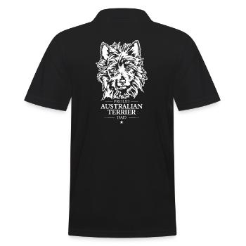 Australian Terrier Dad Hunde Hund Wilsigns - Männer Poloshirt - Schwarz - Hinten - Kai (181cm)