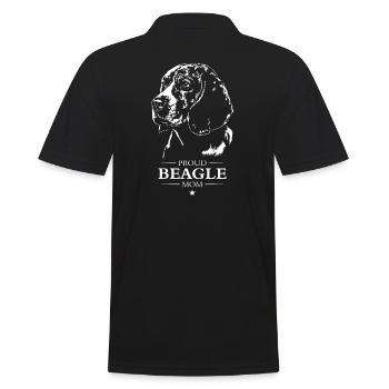 Beagle Mom Hunde Hund Wilsigns - Männer Poloshirt - Schwarz - Hinten - Kai (181cm)