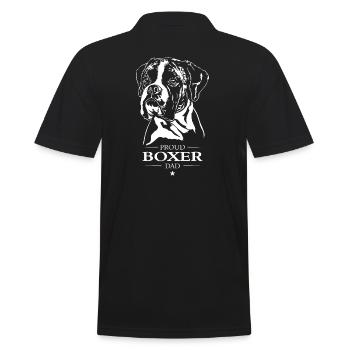 Boxer Dad Hund Hunde Hundesport Wilsigns - Männer Poloshirt - Schwarz - Hinten - Kai (181cm)