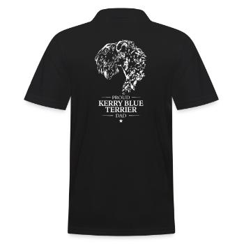 Kerry Blue Terrier Dad Dog Dog Wilsigns - Men's Polo Shirt - black - Back - Kai (181cm)