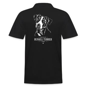 Russell Terrier Dad Hunde Hund Wilsigns - Männer Poloshirt - Schwarz - Hinten - Kai (181cm)