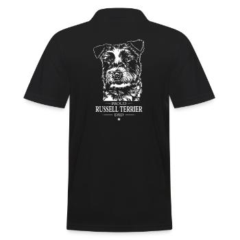 Russell Terrier Dad Hunde Hund Wilsigns - Männer Poloshirt - Schwarz - Hinten - Kai (181cm)