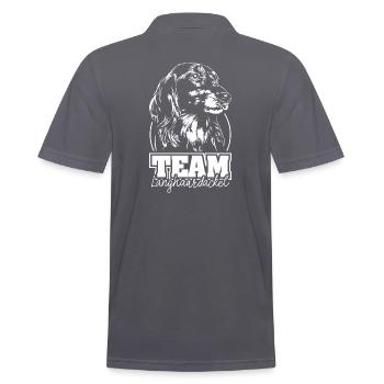 ÉQUIPE Teckel à poil long Chien Chiens Wilsigns - Polo Homme - charbon - Dos - Nico (186cm)