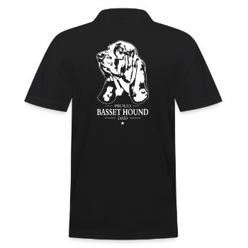 Basset Hound Papa Chien Chien Wilsigns - Polo Homme - noir - Dos - Kai (181cm)
