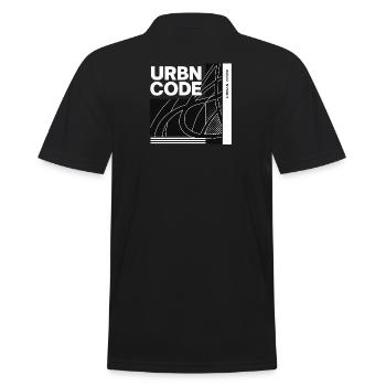Urban Code Line Design - Men's Polo Shirt - black - Back - Kai (181cm)