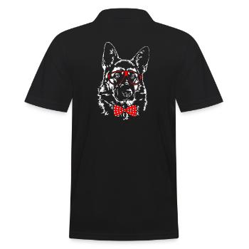 CHIEN DE BERGER ALLEMAND Chien drôle chien Wilsigns - Polo Homme - noir - Dos - Kai (181cm)