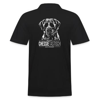 CHESSIETASTISCH Chesapeake Bay Retriever Hunde - Männer Poloshirt - Schwarz - Hinten - Kai (181cm)
