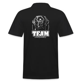 Team Labrador Retriever Labbi Dog Dog Wilsigns - Men's Polo Shirt - black - Back - Kai (181cm)