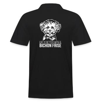 Bichon Frise la vie est meilleure Chiens Chien Wilsigns - Polo Homme - noir - Dos - Kai (181cm)