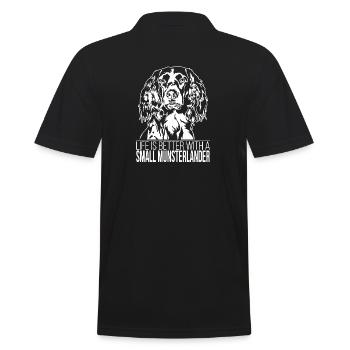 Small Munsterlander life is better Hunde Wilsigns - Männer Poloshirt - Schwarz - Hinten - Kai (181cm)