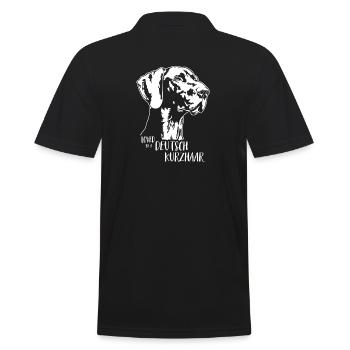 Loved by a German Shorthaired Dog Wilsigns - Men's Polo Shirt - black - Back - Kai (181cm)