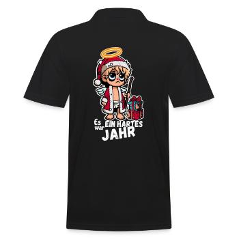 Funny Christ Child Saying - Men's Polo Shirt - black - Back - Kai (181cm)