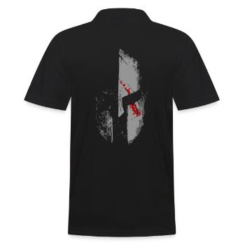 Spartaner 300 Antikes Griechenland Geschenkidee - Männer Poloshirt - Schwarz - Hinten - Kai (181cm)