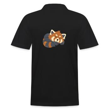 Le panda roux dort - Polo Homme - noir - Dos - Kai (181cm)