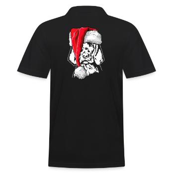 Santa Wirehaired Vizsla Christmas Dogs Wilsigns - Men's Polo Shirt - black - Back - Kai (181cm)