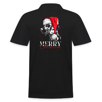 Père Noël CHIEN DE SUEUR HANOVRIEN Joyeux Noël - Polo Homme - noir - Dos - Kai (181cm)
