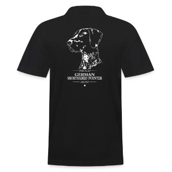 German Shorthaired Pointer Mom Dog Dog Wilsigns - Men's Polo Shirt - black - Back - Kai (181cm)