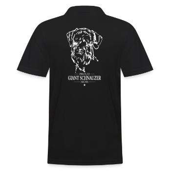 Schnauzer géant maman chien chien Wilsigns - Polo Homme - noir - Dos - Kai (181cm)