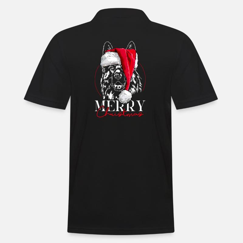 DEUTSCHER SCHÄFERHUND Merry Christmas Wilsigns - Männer Poloshirt - Schwarz