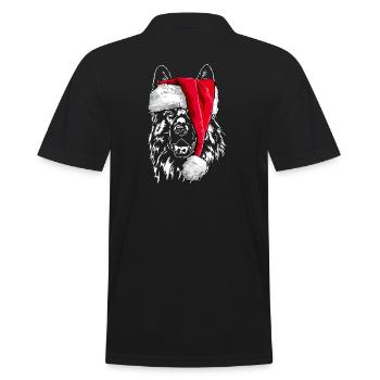 Santa GERMAN SHEPHERD Noël Wilsigns - Polo Homme - noir - Dos - Kai (181cm)